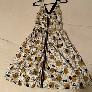 NÜMPH Geometric Pattern Cocktail Dress